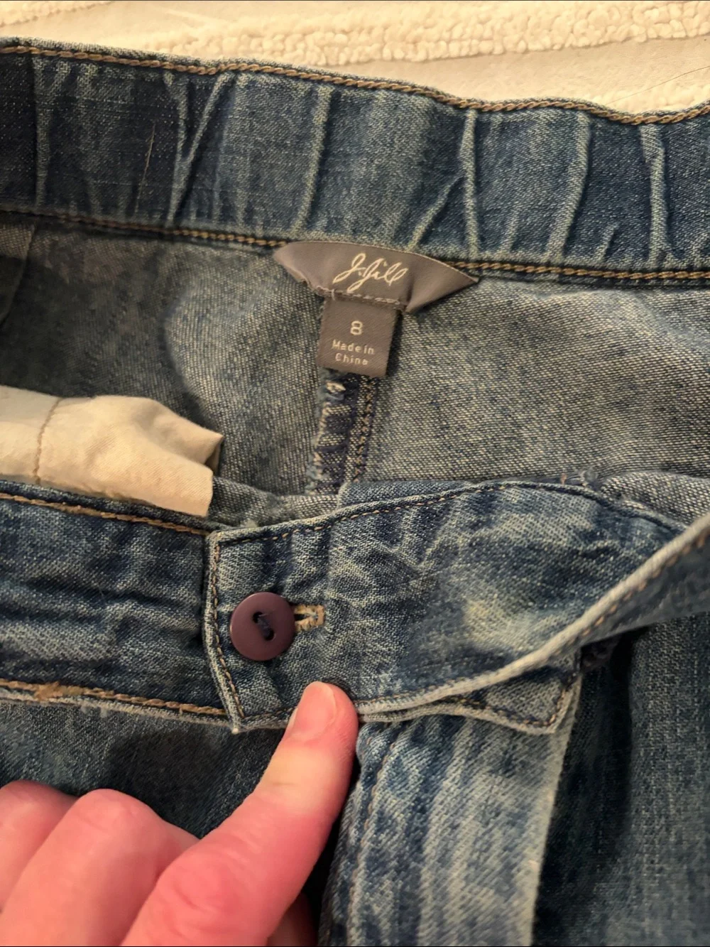 J Jill Denim Cargo Shorts size 8
